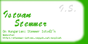 istvan stemmer business card